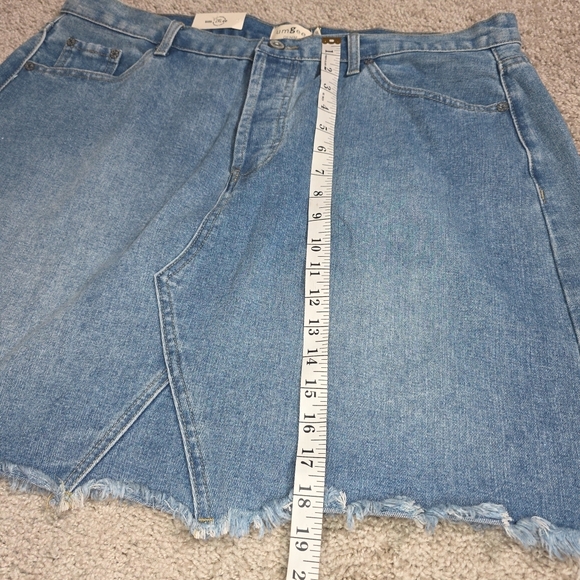 Umgee Women's Denim Mini Skirt Ram Hem Size 2XL Blue NWT - Picture 7 of 8